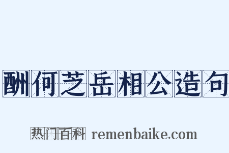 酬何芝岳相公造句是什么意思的图片